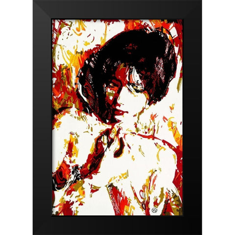 Ma douce Black Modern Wood Framed Art Print by Vinet, Yannick