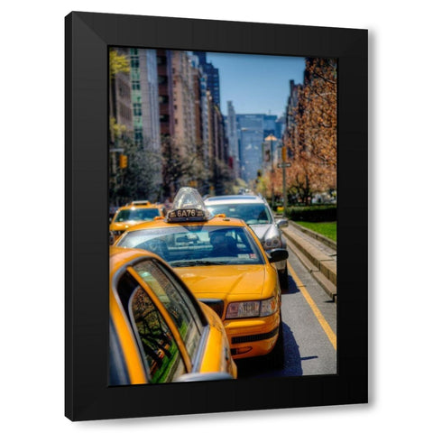 Spring Colors Black Modern Wood Framed Art Print by Terrible, Aurelien