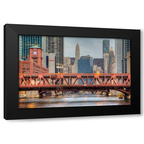 Almost Venice Black Modern Wood Framed Art Print with Double Matting by Terrible, Aurelien