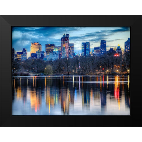 Reflexions Black Modern Wood Framed Art Print by Terrible, Aurelien