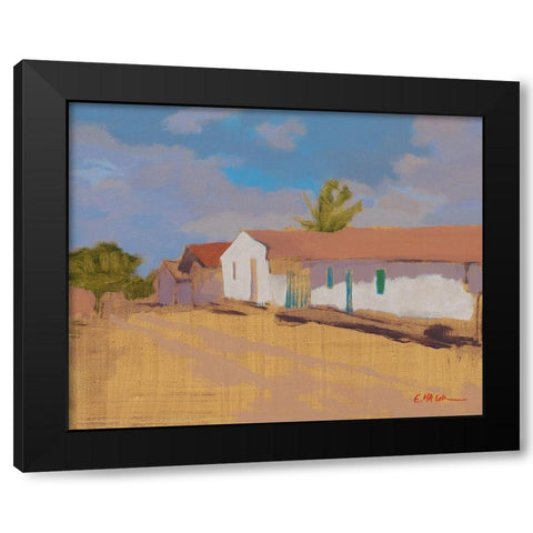 Rue de Tatajuba Black Modern Wood Framed Art Print by Mazur-Devaux, Ewa
