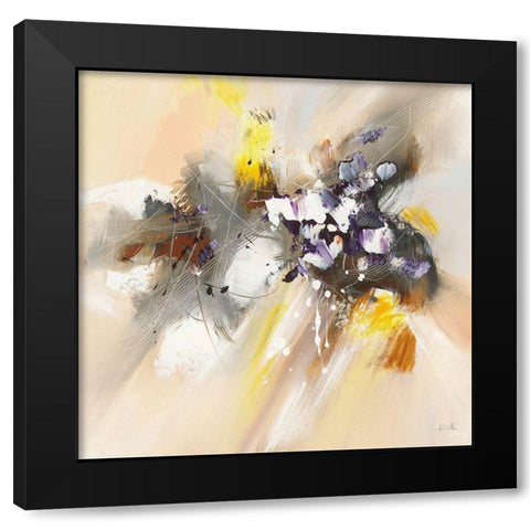 Renouveau Black Modern Wood Framed Art Print with Double Matting by Ball, Veronique