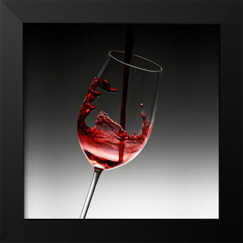 Liquids V Black Modern Wood Framed Art Print by Hillert, Peter