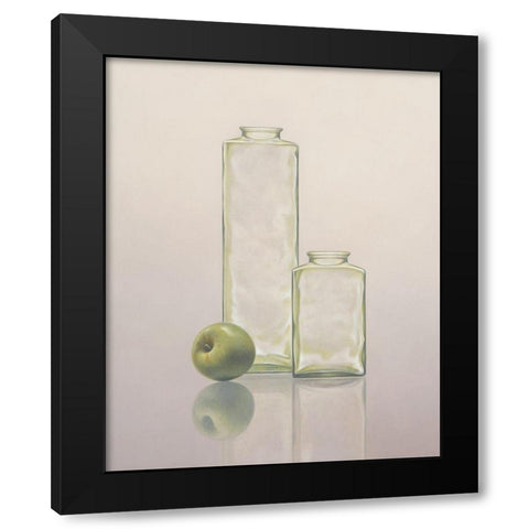 12DK1267 Black Modern Wood Framed Art Print with Double Matting by Delaer