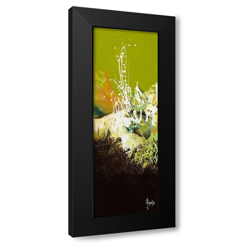 Amitie Black Modern Wood Framed Art Print with Double Matting by Jadis