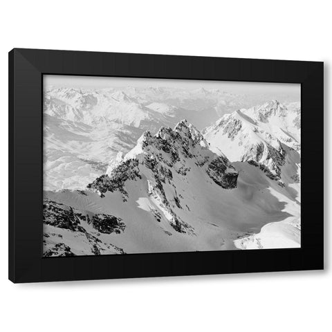 Valluga View-St Anton Black Modern Wood Framed Art Print by Butcher, Dave