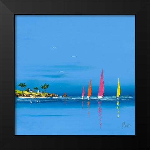 Jour de regate I Black Modern Wood Framed Art Print by Flanet, Frederic
