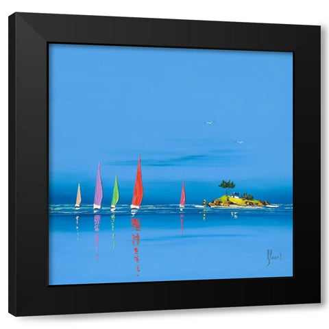 Jour de regate II Black Modern Wood Framed Art Print by Flanet, Frederic