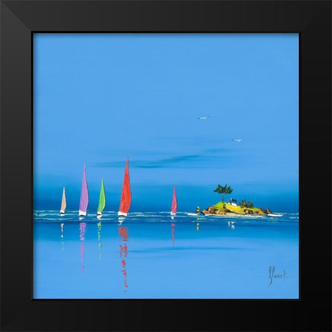 Jour de regate II Black Modern Wood Framed Art Print by Flanet, Frederic