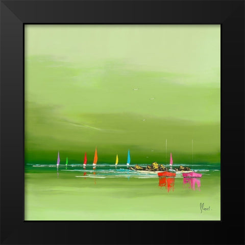 Avant l orage Black Modern Wood Framed Art Print by Flanet, Frederic