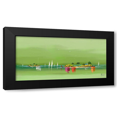 Petite brise Black Modern Wood Framed Art Print by Flanet, Frederic