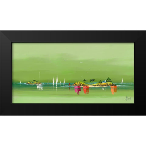 Petite brise Black Modern Wood Framed Art Print by Flanet, Frederic