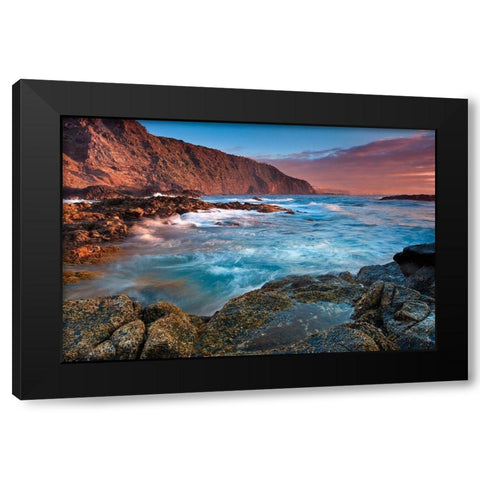 Mesa del Mar Teneriffa Black Modern Wood Framed Art Print with Double Matting by Ernemann, Lothar