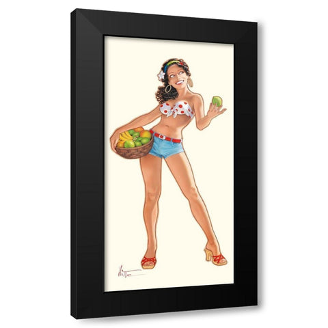 Juanita I Black Modern Wood Framed Art Print with Double Matting by Hitte, Patrick