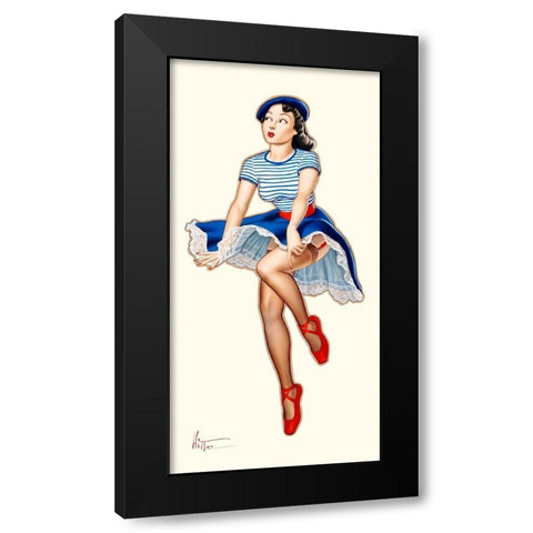 Titi Black Modern Wood Framed Art Print by Hitte, Patrick