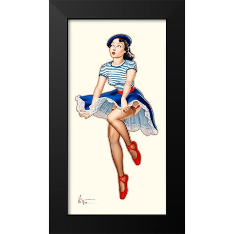 Titi Black Modern Wood Framed Art Print by Hitte, Patrick