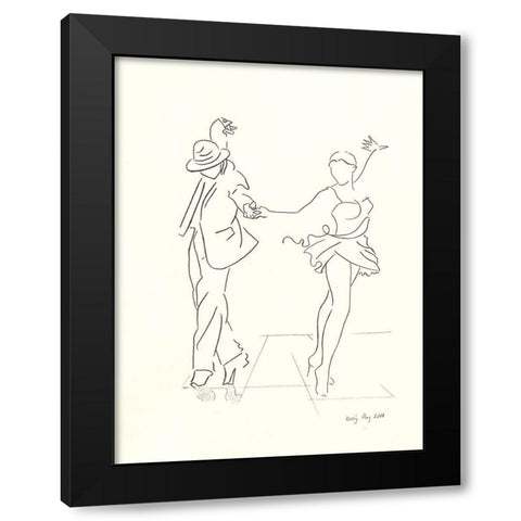 Der Checker Black Modern Wood Framed Art Print with Double Matting by Schneider, Rosy