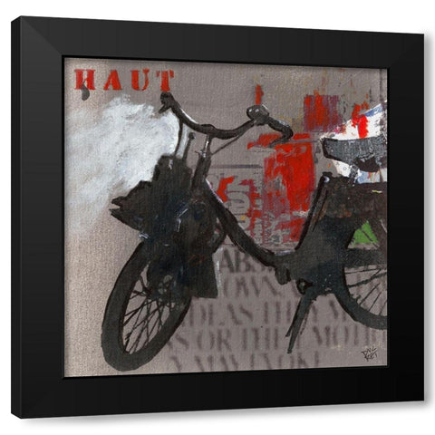Libre III Black Modern Wood Framed Art Print with Double Matting by Ducret, Patrice