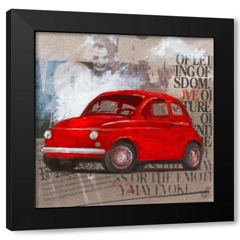 Crazy Car Black Modern Wood Framed Art Print by Ducret, Patrice