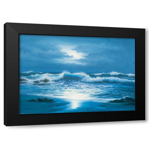 Evening Breakers Black Modern Wood Framed Art Print with Double Matting by Sim, John F