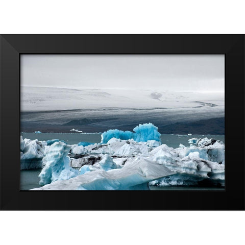 Jokulsárlon-Island Black Modern Wood Framed Art Print by Seidel, Leo