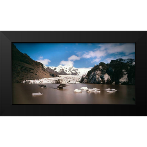 Vatnajokull-Island Black Modern Wood Framed Art Print by Seidel, Leo