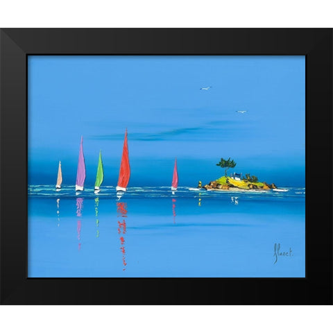 Jour de regate II Black Modern Wood Framed Art Print by Flanet, Frederic