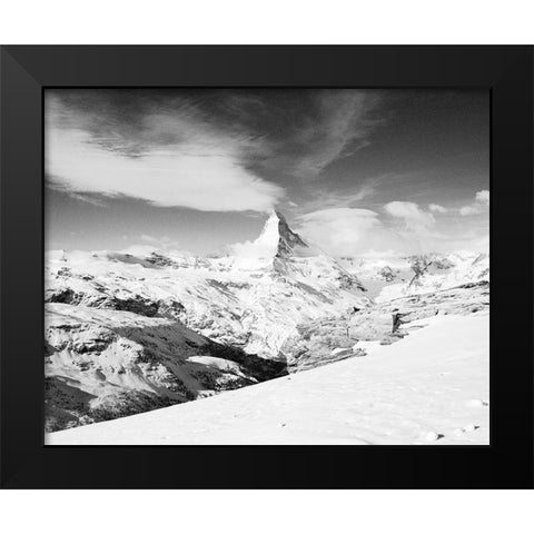 Matterhorn from Unterrothorn Black Modern Wood Framed Art Print by Butcher, Dave