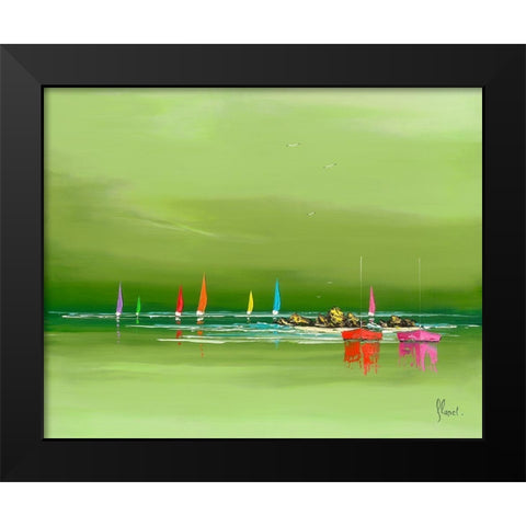 Avant l orage Black Modern Wood Framed Art Print by Flanet, Frederic