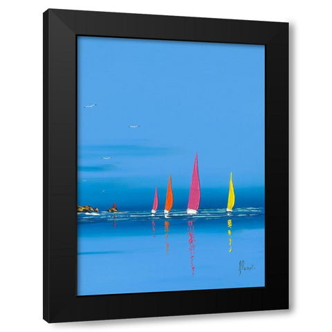 Jour de regate I Black Modern Wood Framed Art Print by Flanet, Frederic