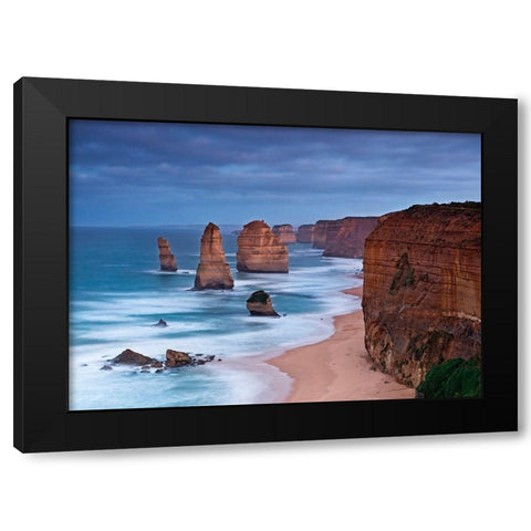 Great Ocean Road Black Modern Wood Framed Art Print by Ernemann, Lothar