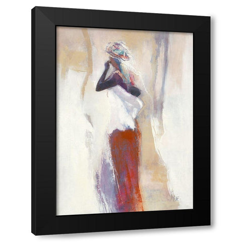 Silhouettes Africaines VI Black Modern Wood Framed Art Print with Double Matting by Parise, Chantal