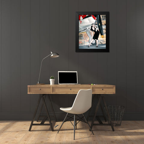 Victoria Black Modern Wood Framed Art Print by Lisa.C