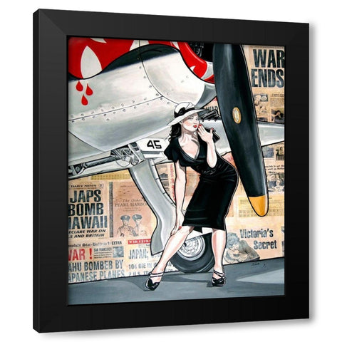 Victoria Black Modern Wood Framed Art Print by Lisa.C