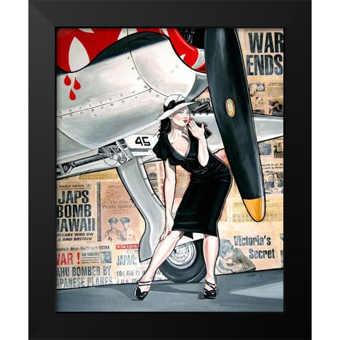 Victoria Black Modern Wood Framed Art Print by Lisa.C