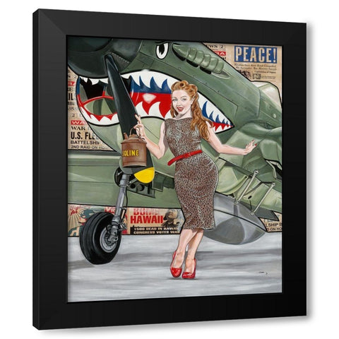 Jessie Black Modern Wood Framed Art Print by Lisa.C