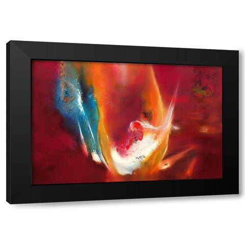 Deep Wish Black Modern Wood Framed Art Print with Double Matting by ARVEE
