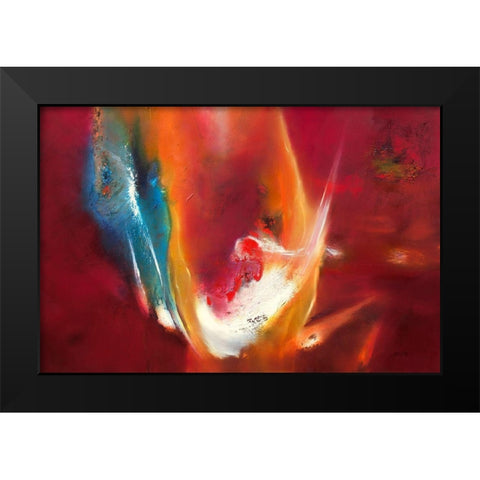 Deep Wish Black Modern Wood Framed Art Print by ARVEE