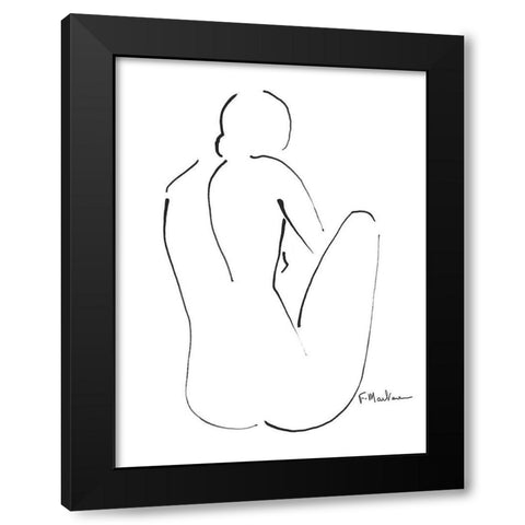 Aurely Black Modern Wood Framed Art Print with Double Matting by Marteau, Frederique