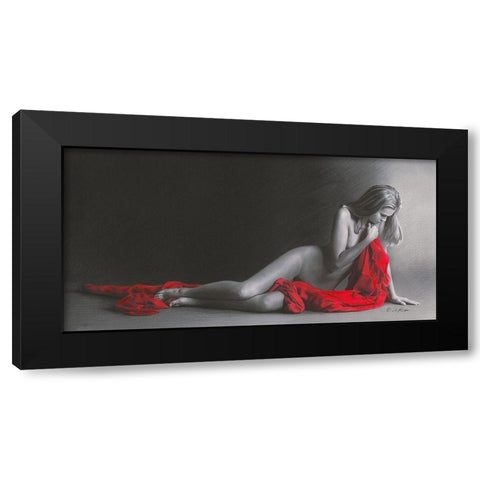 Sensuality Black Modern Wood Framed Art Print by Seifert, Brita