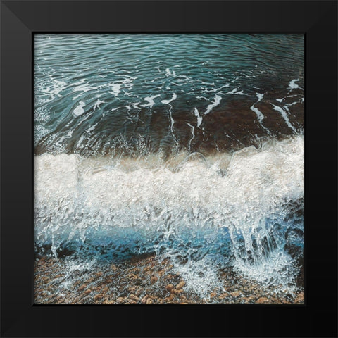 Foot Wave Black Modern Wood Framed Art Print by Royer, Simon