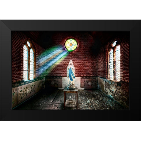 The private Chapel Black Modern Wood Framed Art Print by Haker, Matthias