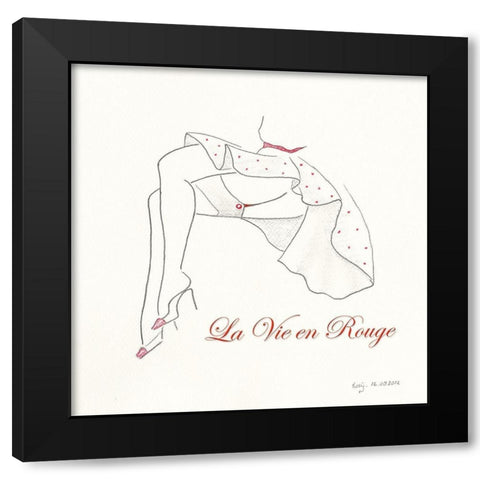 Serie Beine II Black Modern Wood Framed Art Print with Double Matting by Schneider, Rosy