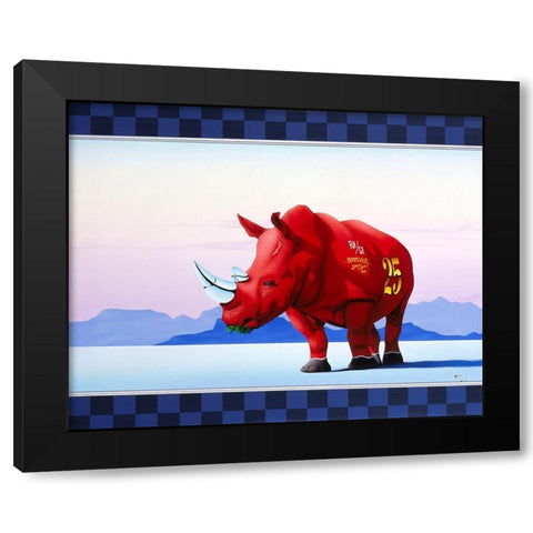 Bonneville Speed Week Black Modern Wood Framed Art Print by Tempier, Guy