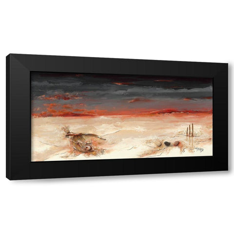 Plage oceane Black Modern Wood Framed Art Print with Double Matting by Marso