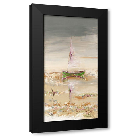 Pause Black Modern Wood Framed Art Print by Marso
