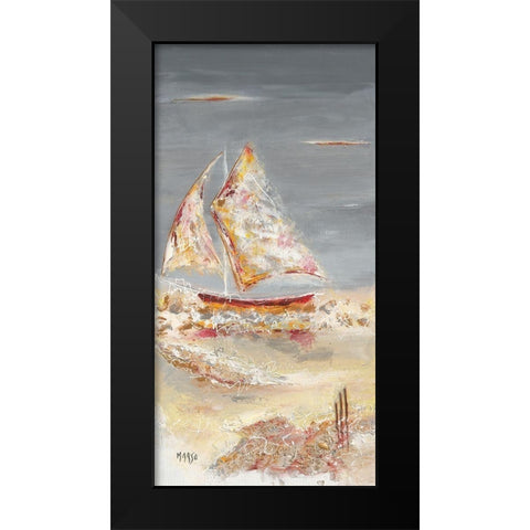 Vogue Black Modern Wood Framed Art Print by Marso