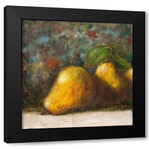 Triptyque poires I Black Modern Wood Framed Art Print with Double Matting by Lionnet, Pascal