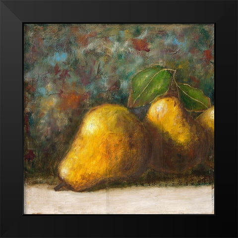 Triptyque poires I Black Modern Wood Framed Art Print by Lionnet, Pascal