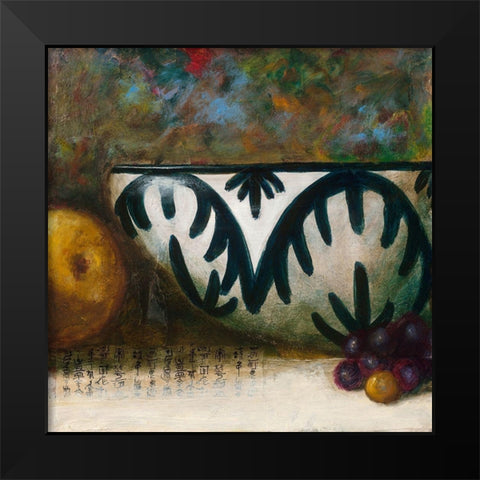 Triptyque poires II Black Modern Wood Framed Art Print by Lionnet, Pascal